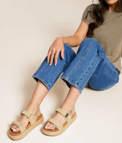 Mia Issla Raffia Sandal Natural Hot