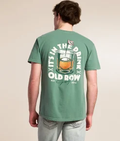 Old Row It's In The Drink T-Shirt Light Green Best