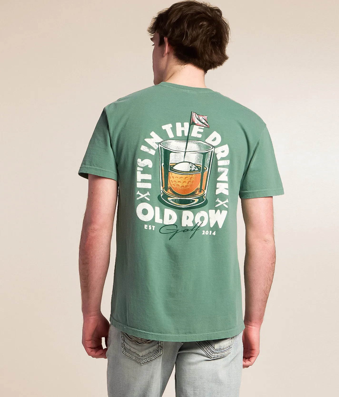 Old Row It's In The Drink T-Shirt Light Green Best