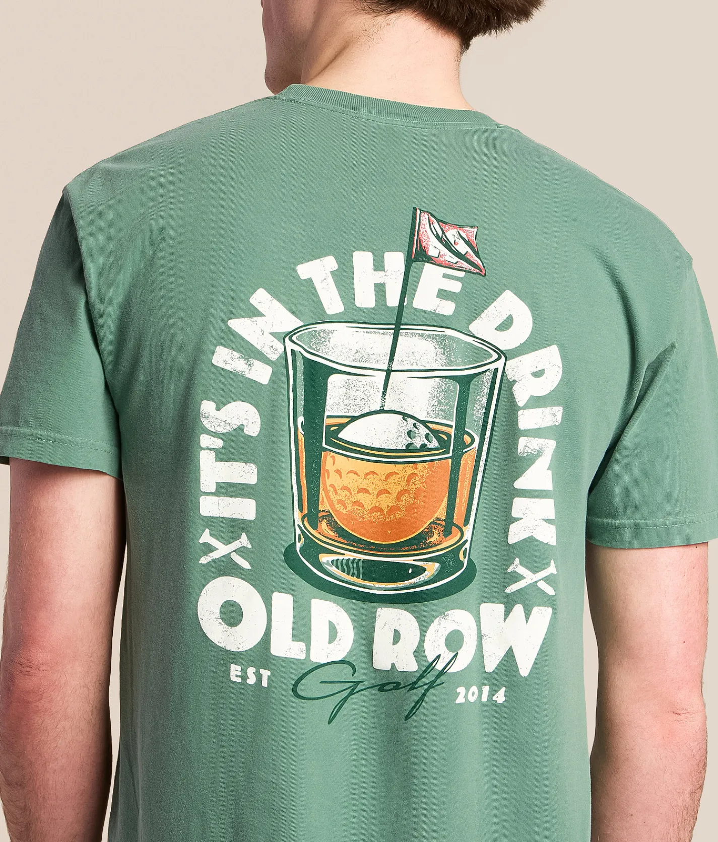 Old Row It's In The Drink T-Shirt Light Green Best