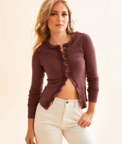 Tops | Free People It's On Cardi Top Wild Ginger