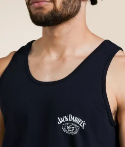 Tops | Changes Jack Daniel's Bottle Logo Tank Top Black