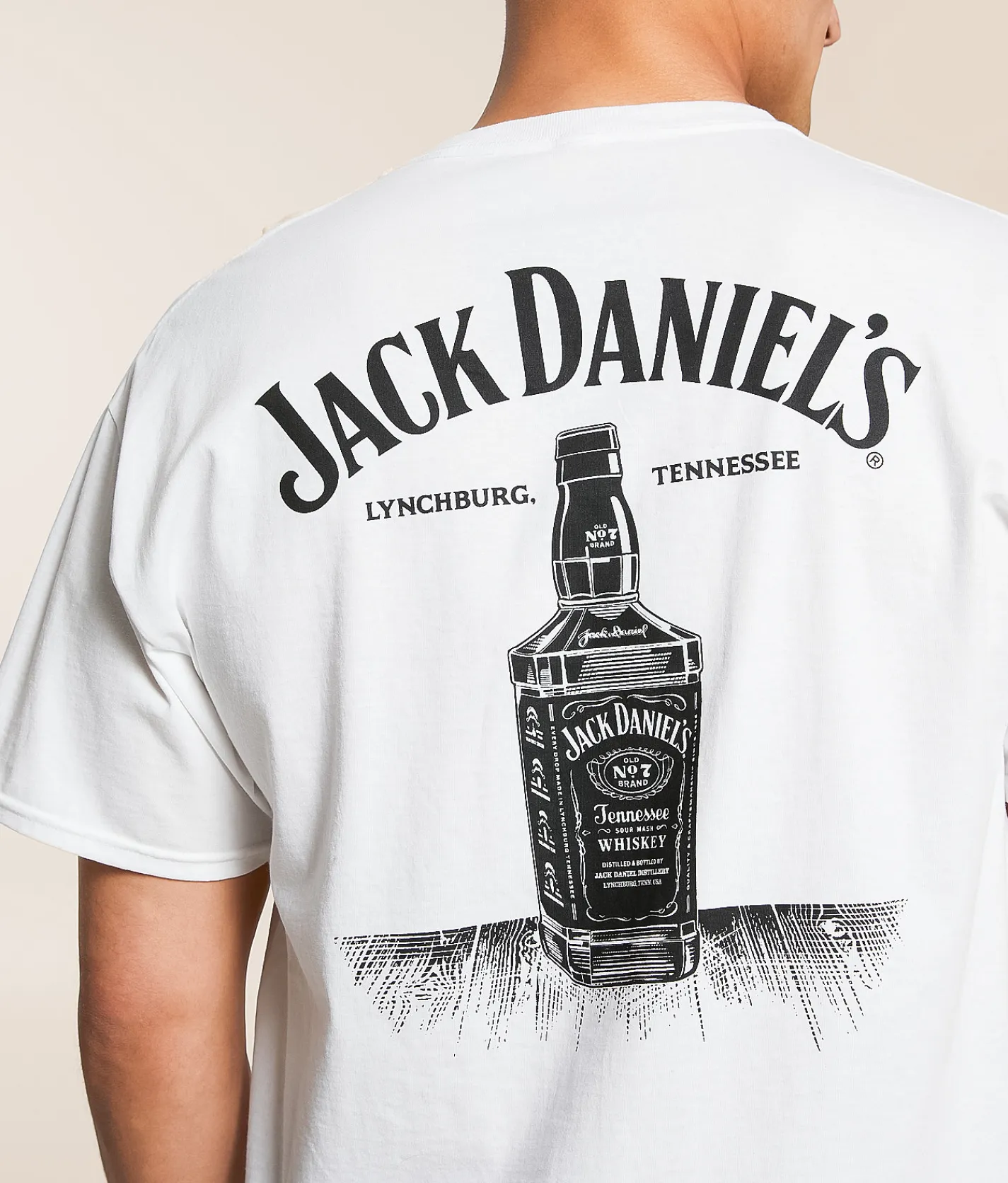 Graphic T-Shirts | Changes Jack Daniel's Bottle T-Shirt White