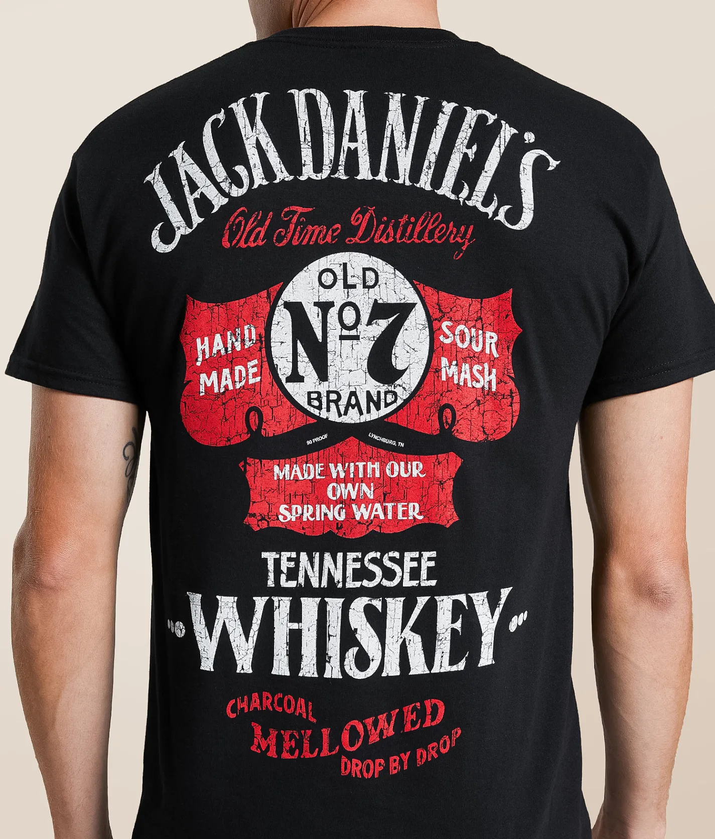 Tops|Graphic T-Shirts | Changes Jack Daniel's Old No. 7 T-Shirt Black