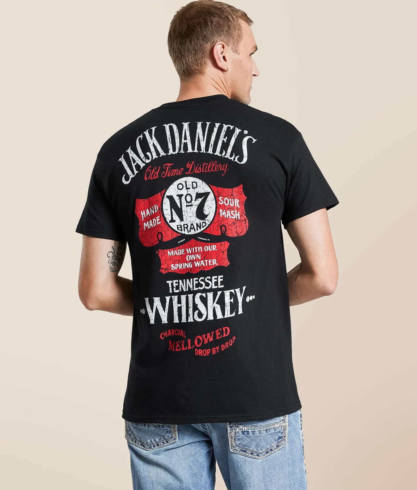 Tops|Graphic T-Shirts | Changes Jack Daniel's Old No. 7 T-Shirt Black