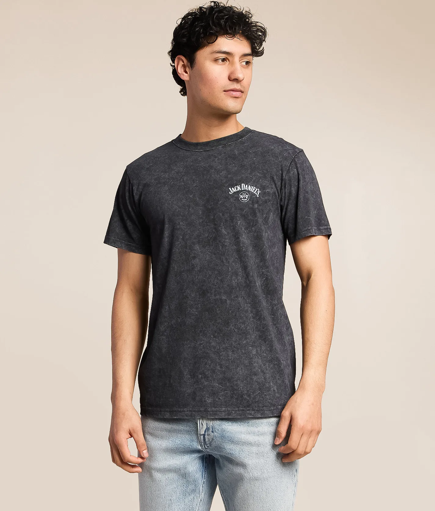 Tops|Graphic T-Shirts | Changes Jack Daniel's T-Shirt Black Mineral Wash