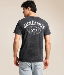 Tops|Graphic T-Shirts | Changes Jack Daniel's T-Shirt Black Mineral Wash