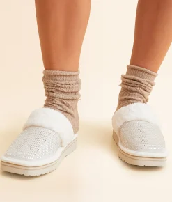 Shoes | Ariat Jackie Exotic Glitz Leather Slipper Dazzle Cream