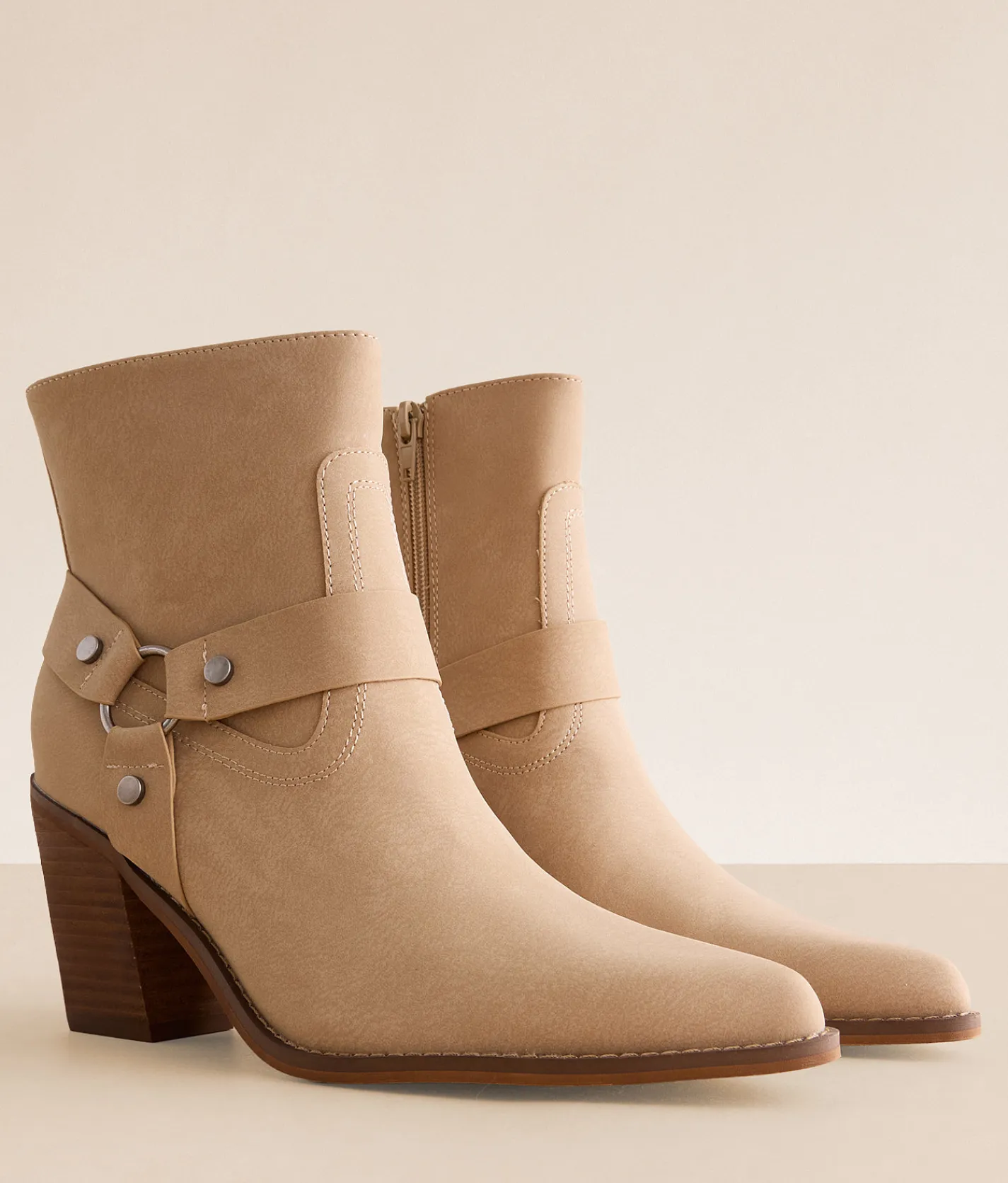 Shoes | Oasis Society Jackson Harness Ankle Boot Khaki