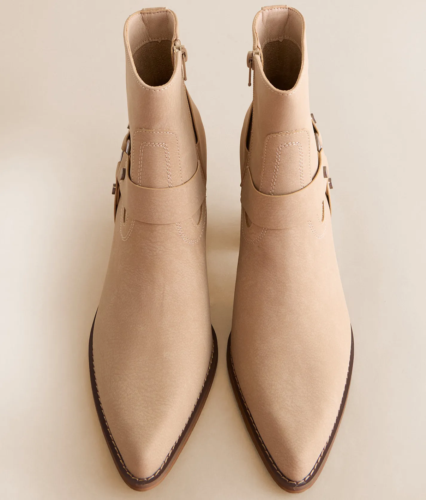 Shoes | Oasis Society Jackson Harness Ankle Boot Khaki