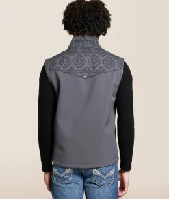 Coats & Jackets | Hooey Jackson Softshell Aztec Vest Black Grey