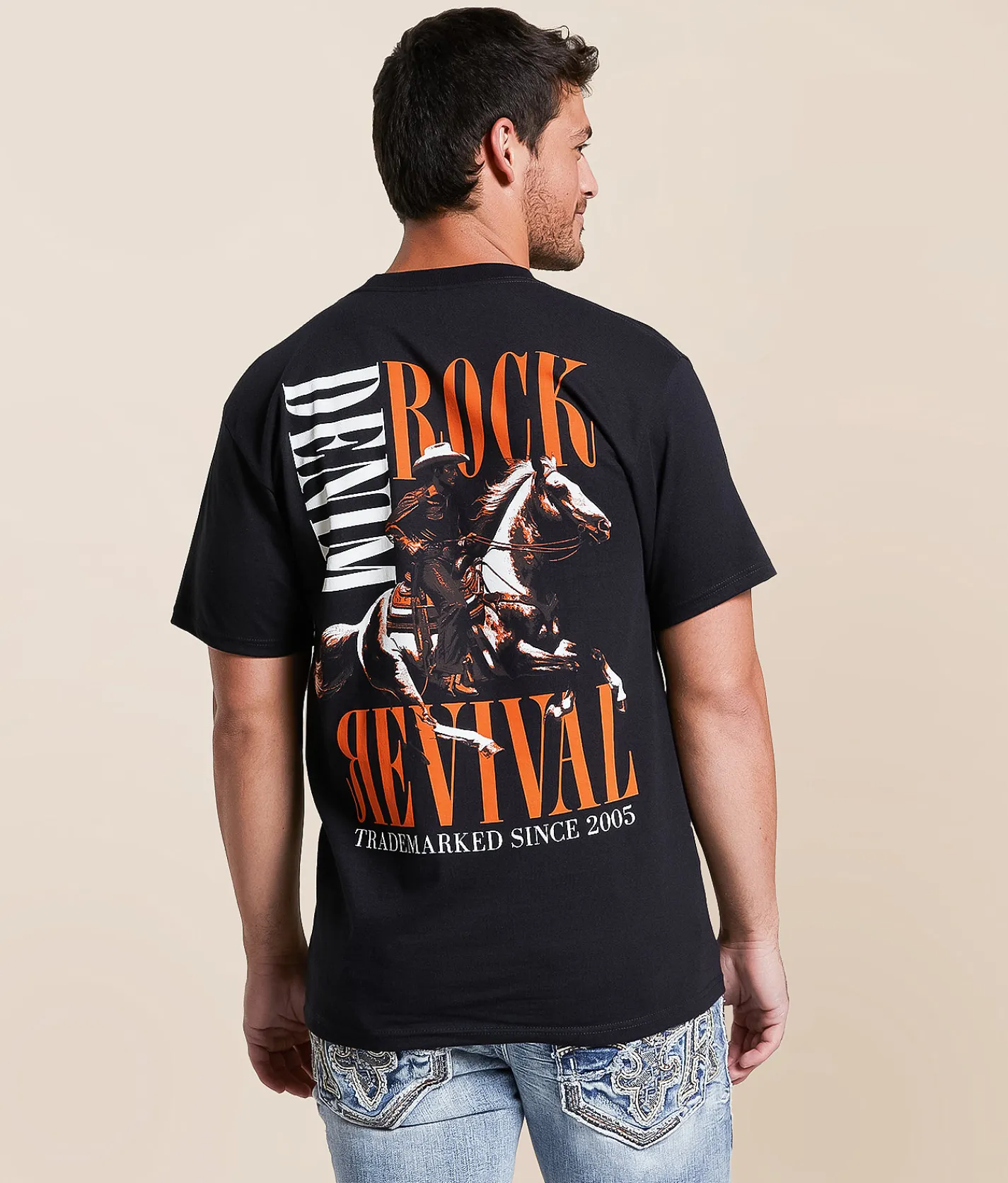 Rock Revival Jack T-Shirt Black Clearance