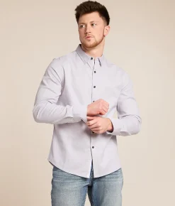 J.B. Holt Jacquard Embroidered Shirt Lavender Best