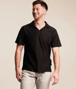 Nova Industries Jacquard Polo Black Best