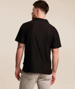 Nova Industries Jacquard Polo Black Best