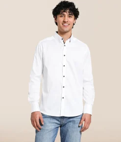 J.B. Holt Jacquard Standard Stretch Shirt White Online