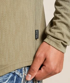 Nova Industries Jacquard T-Shirt Olive