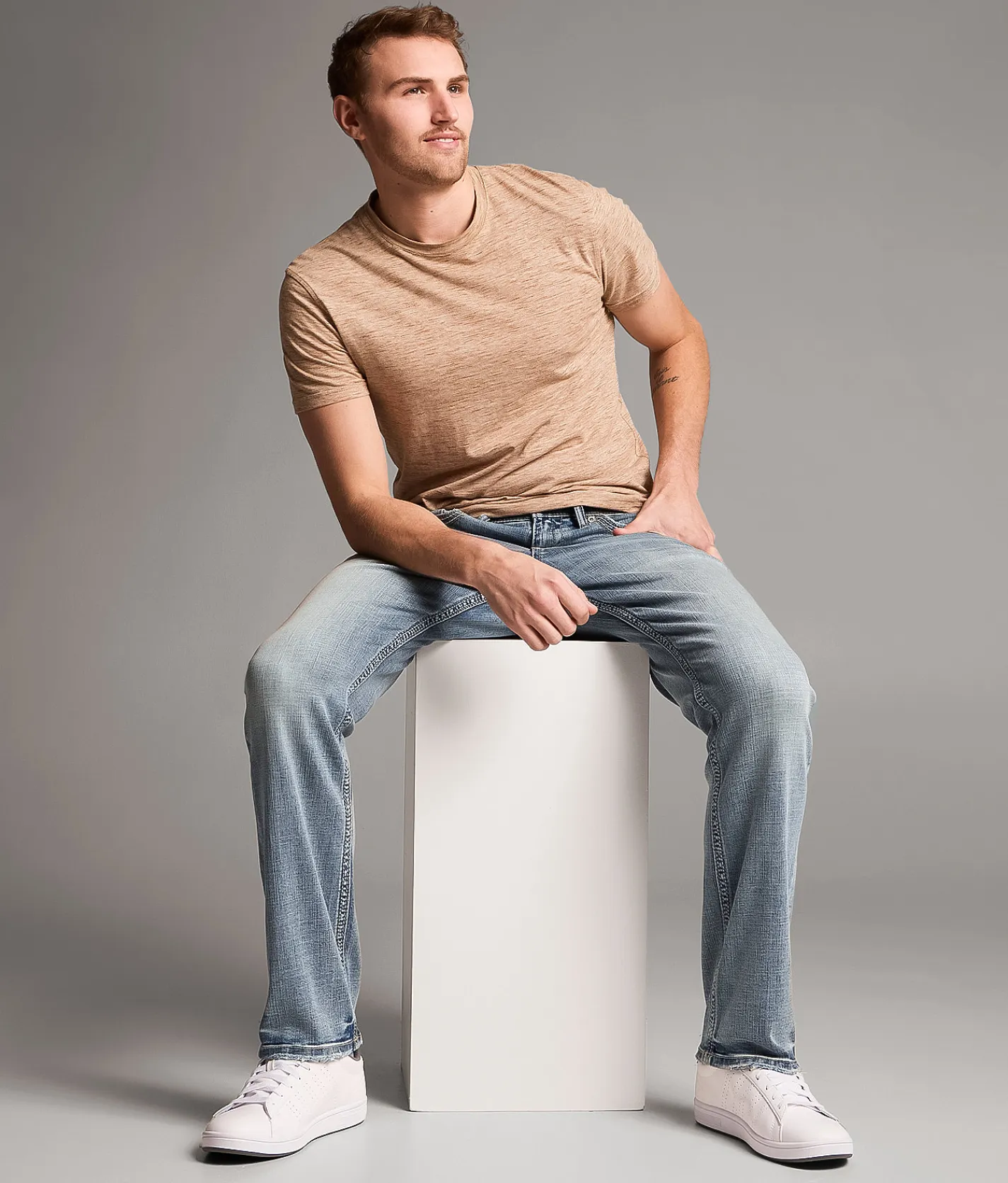 Bottoms|Jeans | BKE Jake Straight Stretch Jean Auric