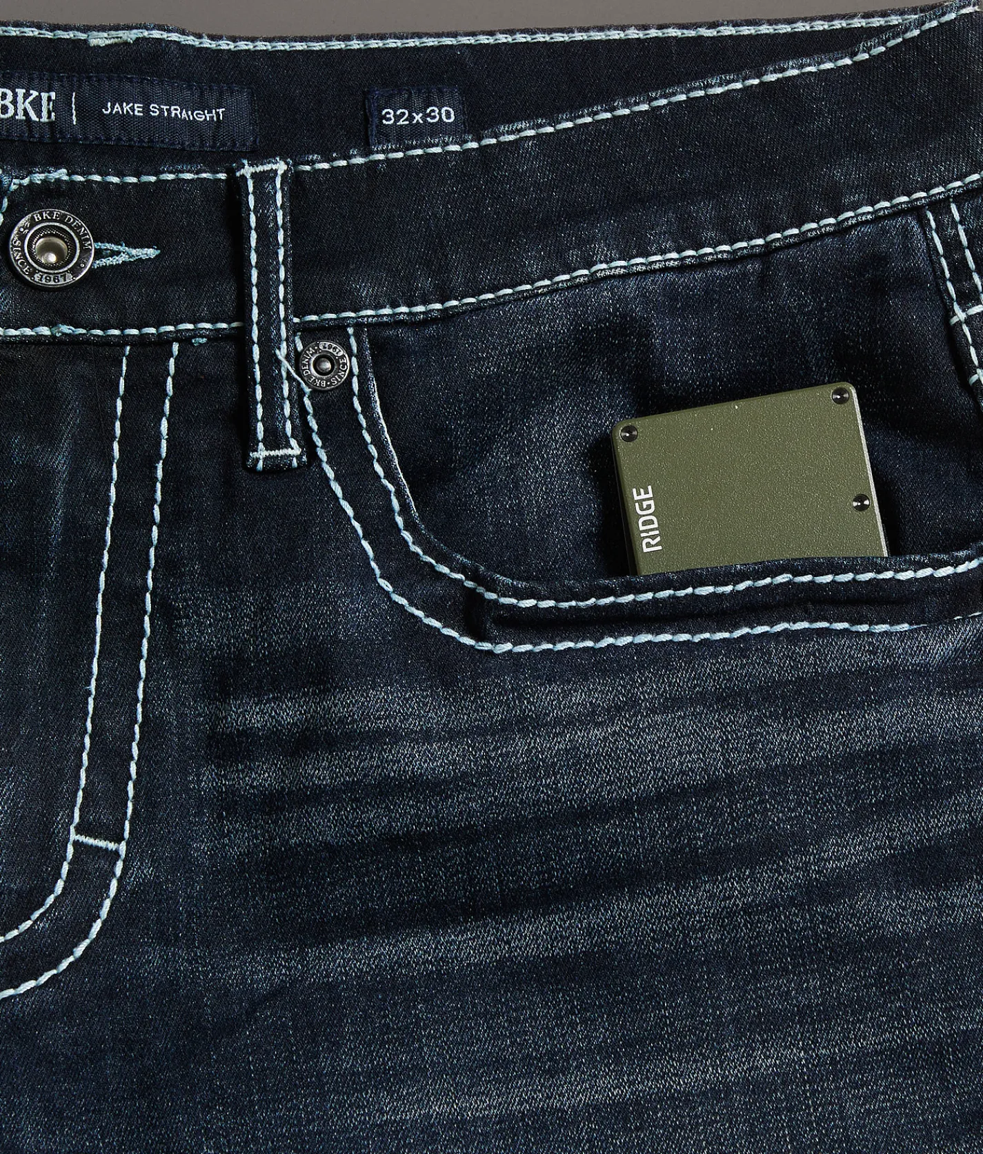 BKE Jake Straight Stretch Jean Feathers Clearance