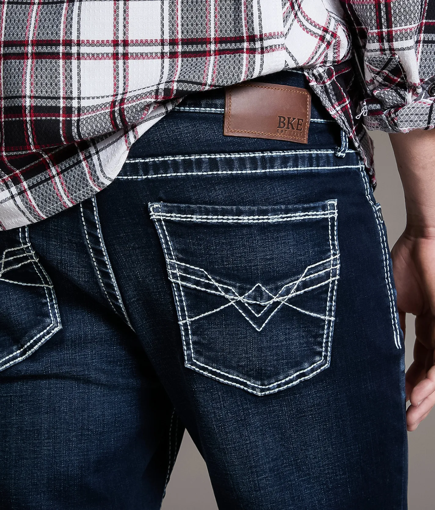 BKE Jake Straight Stretch Jean Feathers Clearance