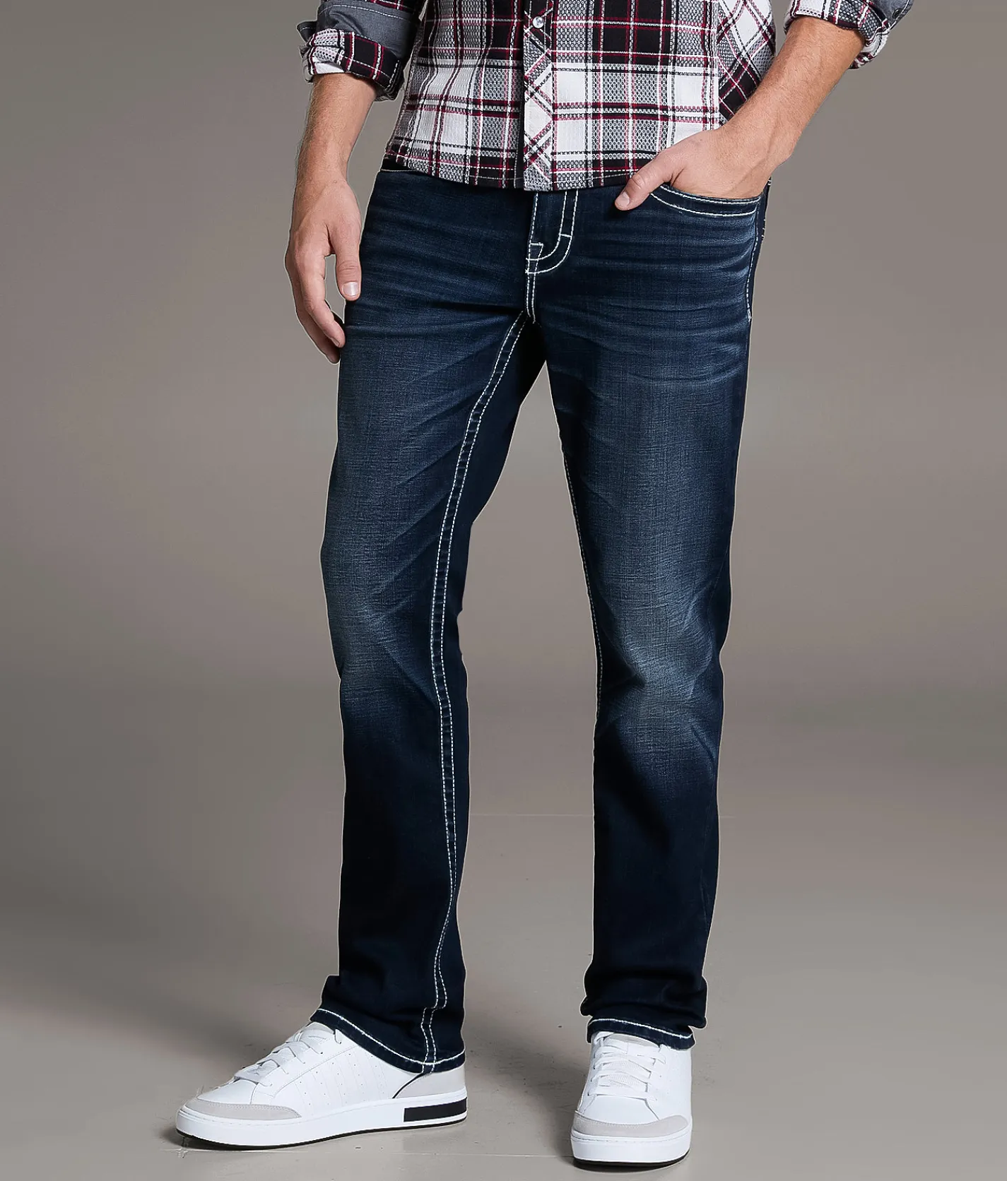 BKE Jake Straight Stretch Jean Feathers Clearance