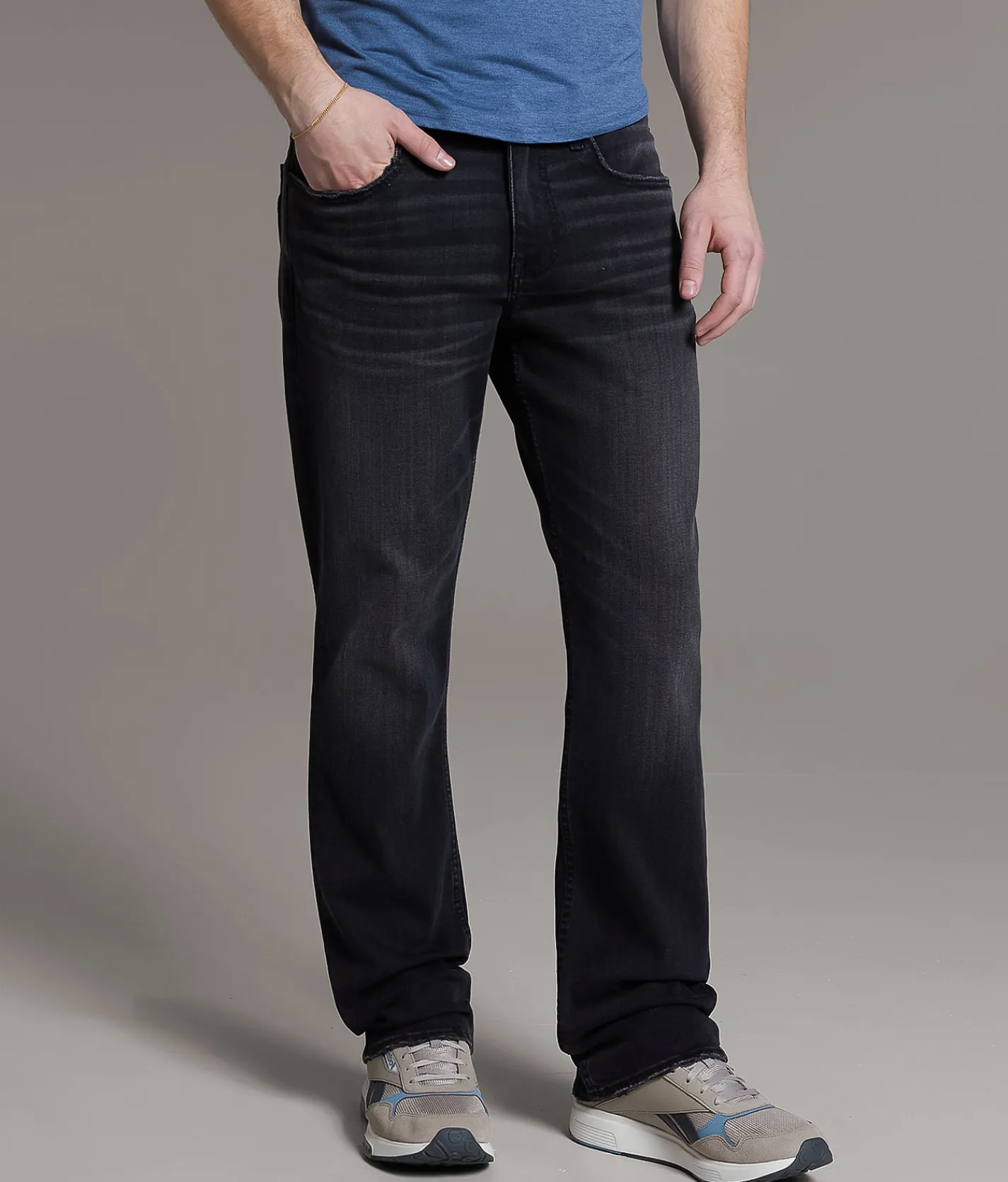 BKE Jake Straight Stretch Jean Washed Black New