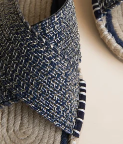 Mia Jakylynn Raffia Sandal Navy Clearance