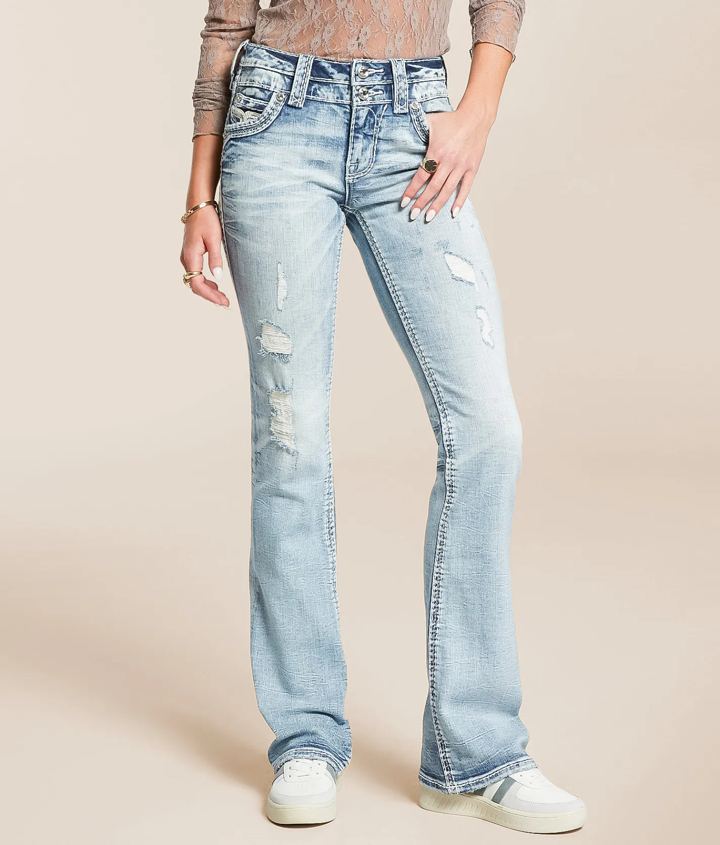 Jeans|Bottoms | Rock Revival Janit Mid-Rise Boot Stretch Jean Janit MB204
