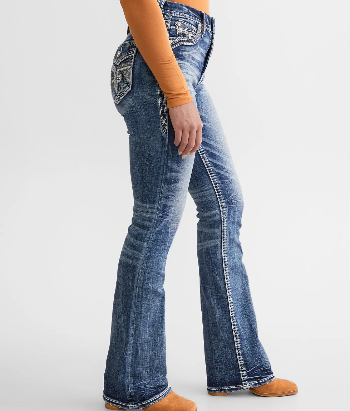 Rock Revival Jaslynn Curvy Boot Stretch Jean Jaslynn HB202 Best