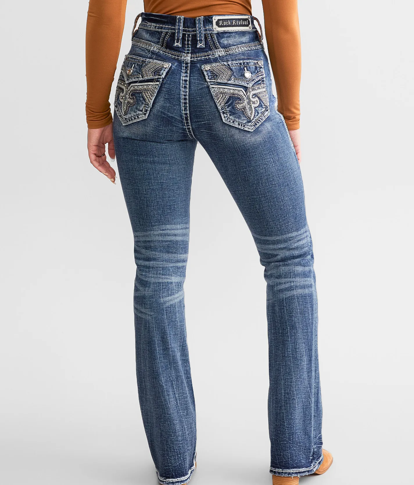 Rock Revival Jaslynn Curvy Boot Stretch Jean Jaslynn HB202 Best