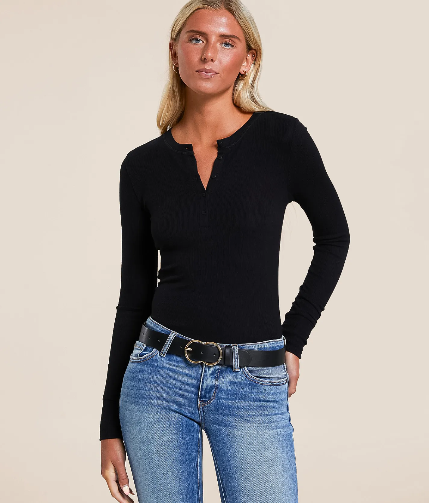 White Crow Jasmine Henley Black Best