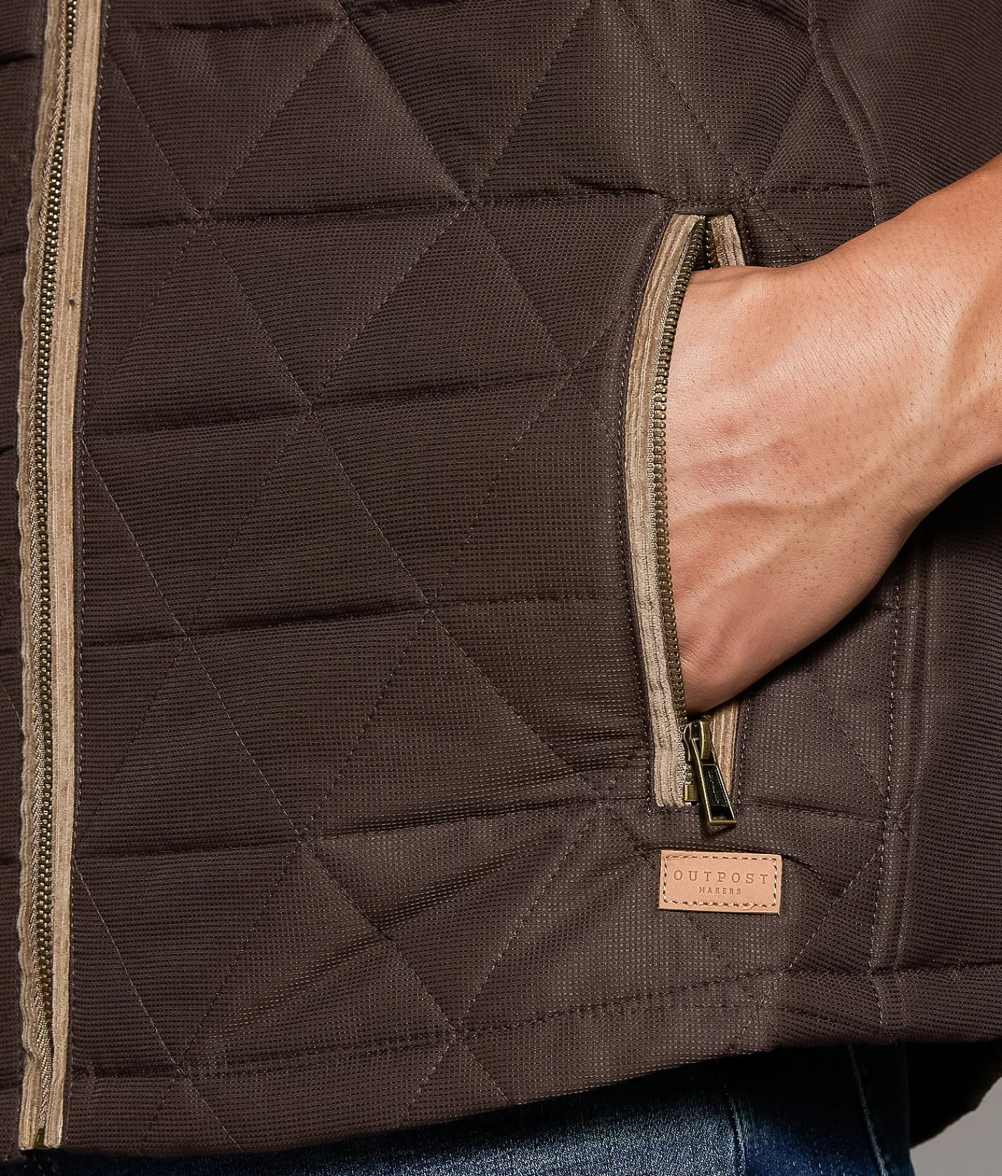 Outpost Makers Hooded Vest Java Sale