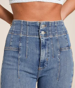 Free People Jayde Flare Stretch Jean Sunburst Blue Outlet