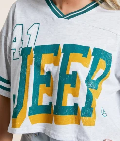 Goodie Two Sleeves 41 JEEP Cropped Jersey T-Shirt Heather Grey Discount