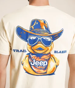 Tops|Graphic T-Shirts | JEDCo JEEP® Duck Trail T-Shirt Ivory