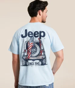 Tops|Graphic T-Shirts | JEDCo JEEP USA T-Shirt Chambray