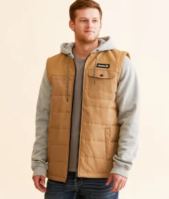 Hurley Jenkins Canvas Hooded Jacket Black Outlet