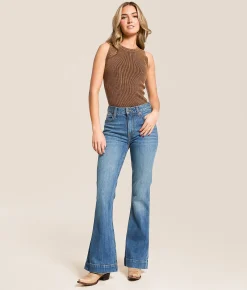 Jeans|Bottoms | Kimes Ranch Jennifer Ultra High Rise Flare Jean Mid Wash