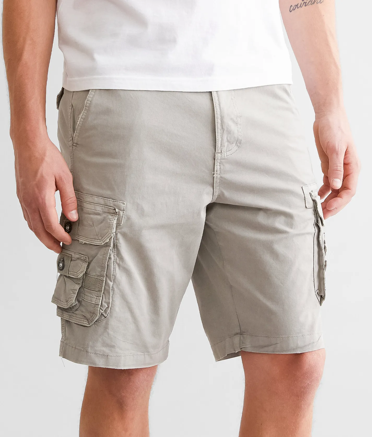 Bottoms|Shorts | BKE Jerry Cargo Stretch Short Grey