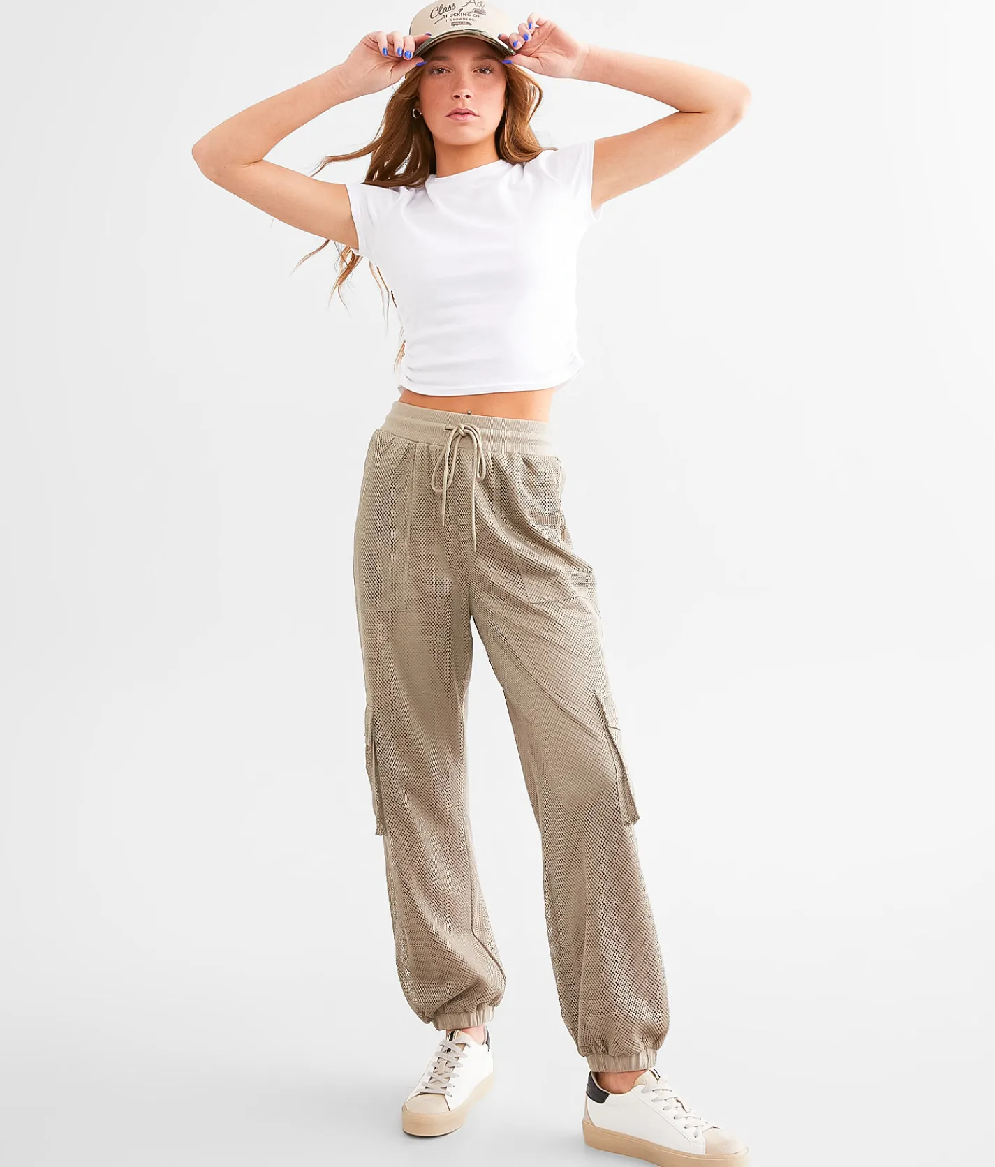 Bottoms | Gilded Intent Jersey Net Cargo Jogger Olive