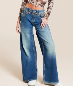 True Religion Jessie Baggy Stretch Jean Blue Radiance 2 Discount