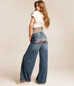 True Religion Jessi Super Baggy Jean Ocean Voyage Sale