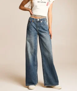 True Religion Jessi Super Baggy Jean Ocean Voyage Sale