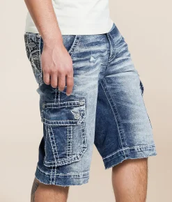 Rock Revival Jethro 14" Cargo Stretch Short Jethro H203 Clearance