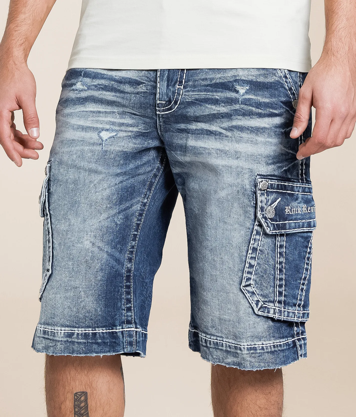 Rock Revival Jethro 14" Cargo Stretch Short Jethro H203 Clearance