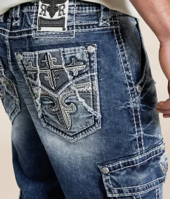 Rock Revival Jethro 14" Cargo Stretch Short Jethro H203 Clearance