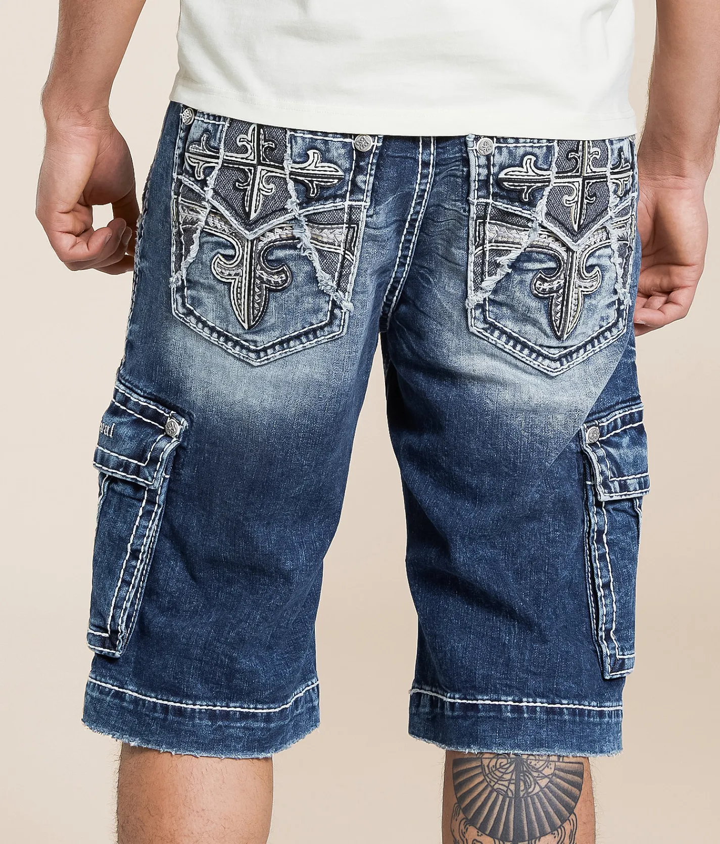 Rock Revival Jethro 14" Cargo Stretch Short Jethro H203 Clearance
