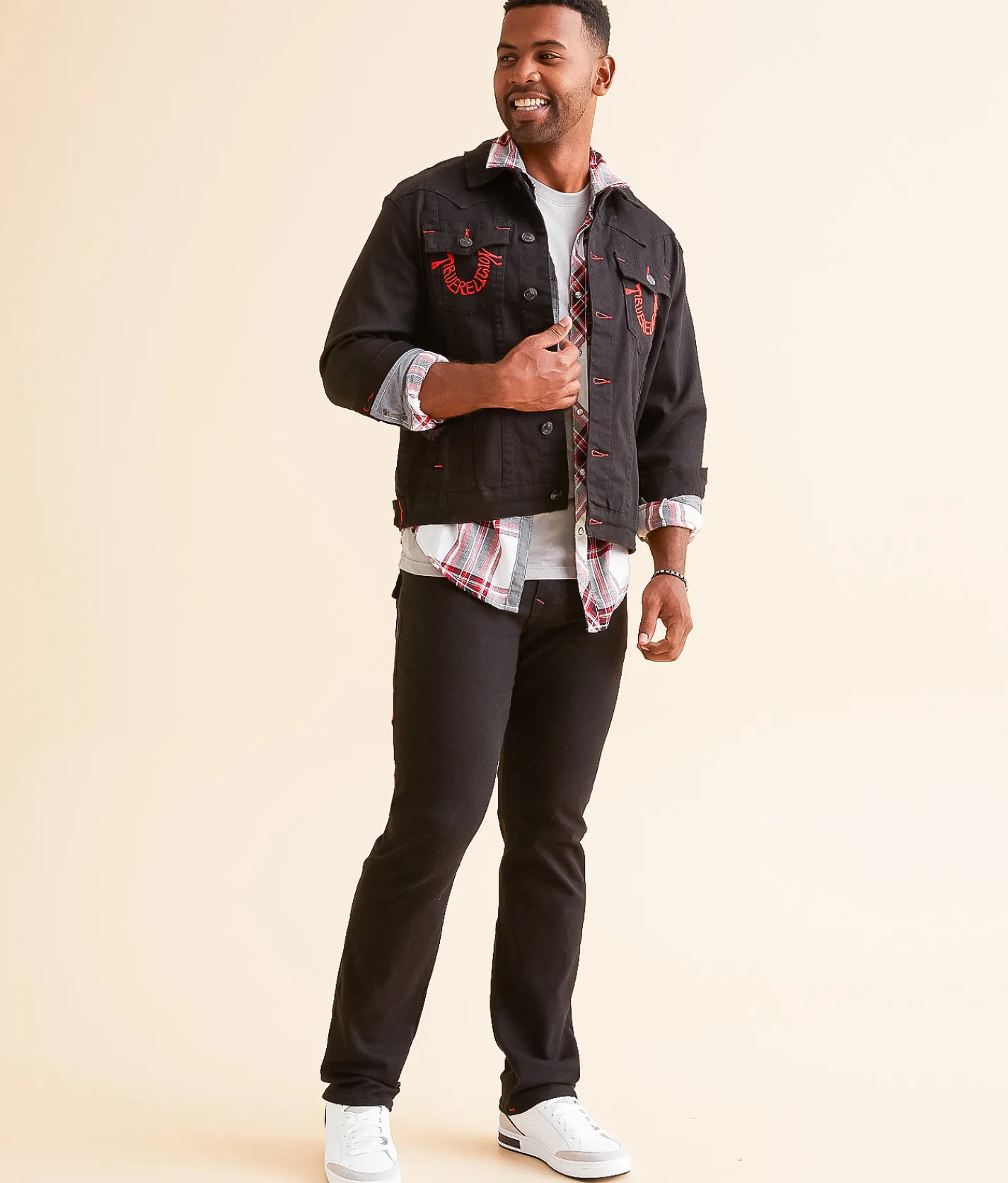 True Religion Jimmy Denim Stretch Jacket Black Rinse Discount