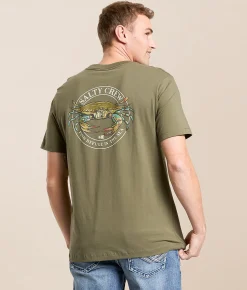 Tops|Graphic T-Shirts | Salty Crew Jimmy T-Shirt Dusty Olive