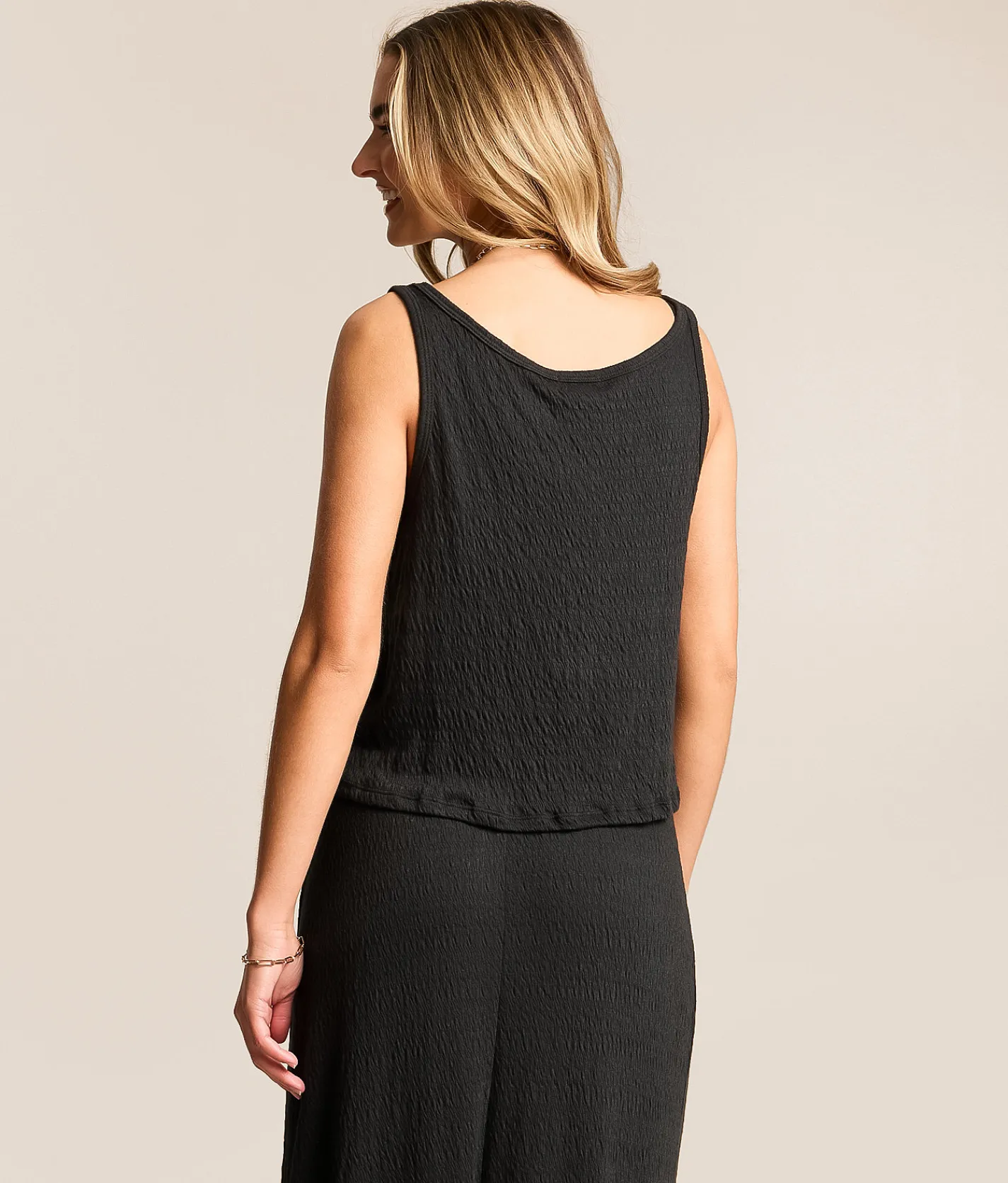 Z Supply Joanna Cropped Tank Top Black Hot